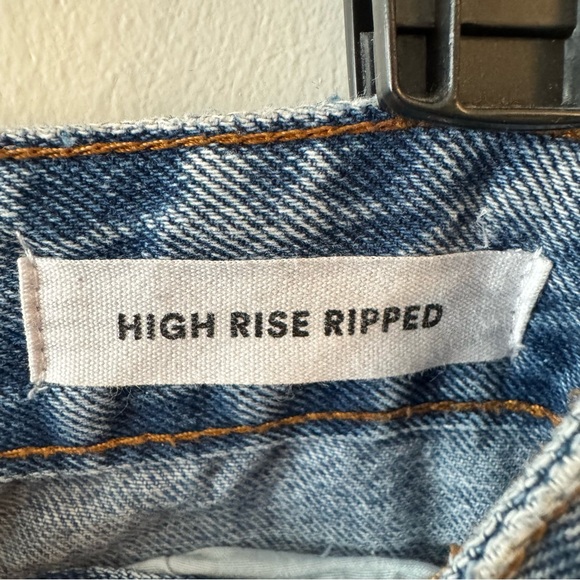 High Rise Ripped Jean Shorts - Picture 6 of 6